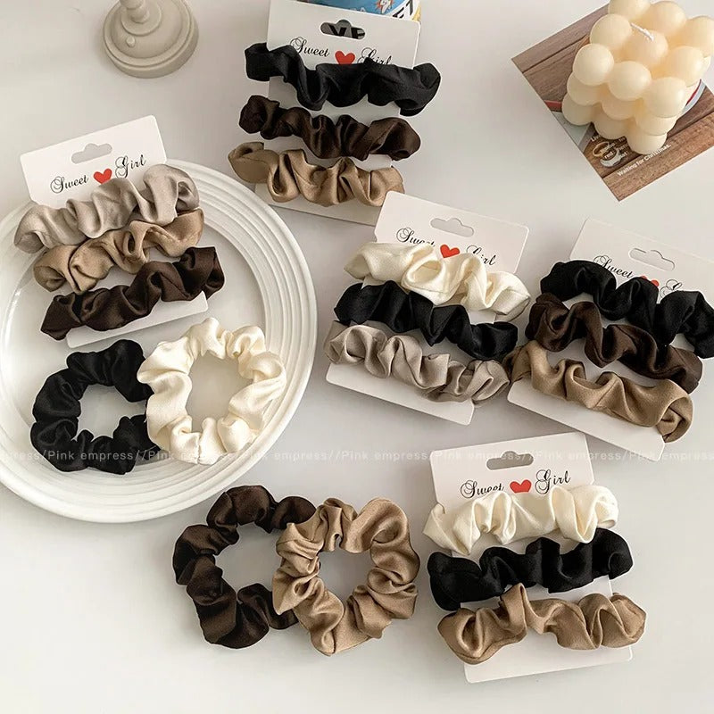 Satin Scrunchie Set for No-Crease Hair Styling Satin Scrunchie Set for No-Crease Hair Styling