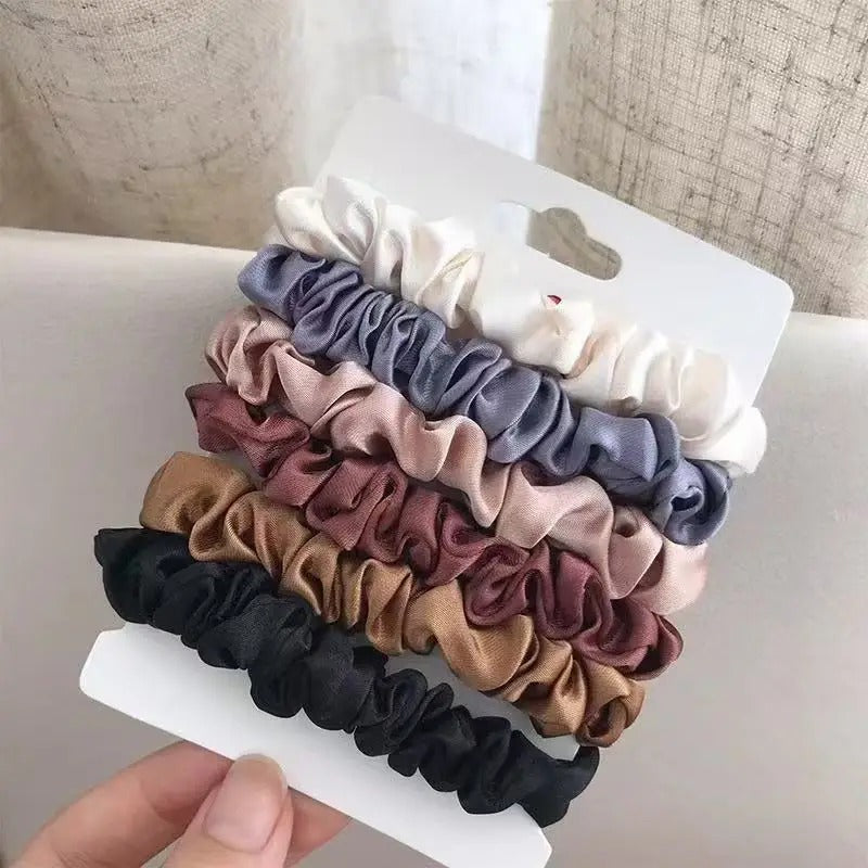 Satin Scrunchie Set for No-Crease Hair Styling Satin Scrunchie Set for No-Crease Hair Styling