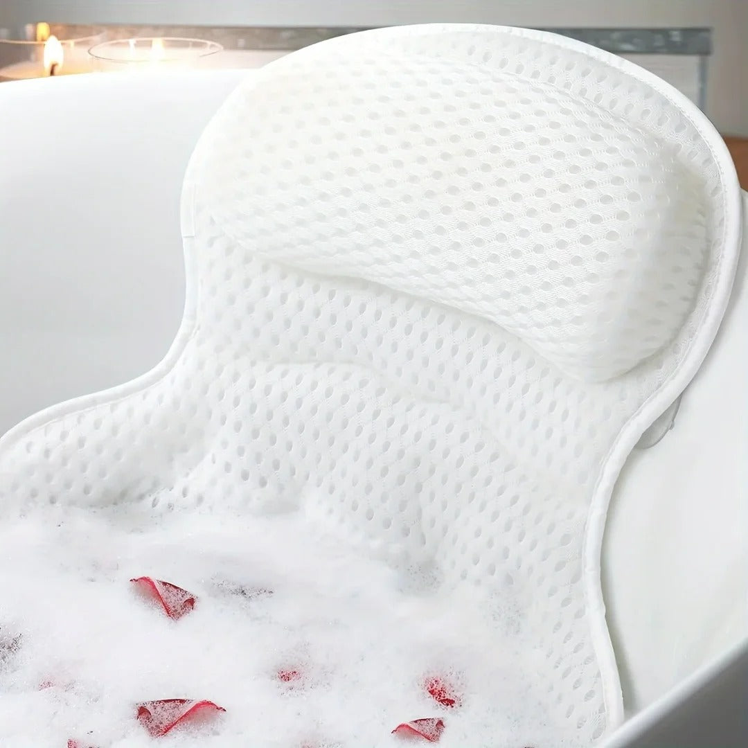 Ergonomic Bath Pillow — Neck & Shoulder Support for Long Soaks Ergonomic Bath Pillow — Neck & Shoulder Support for Long Soaks