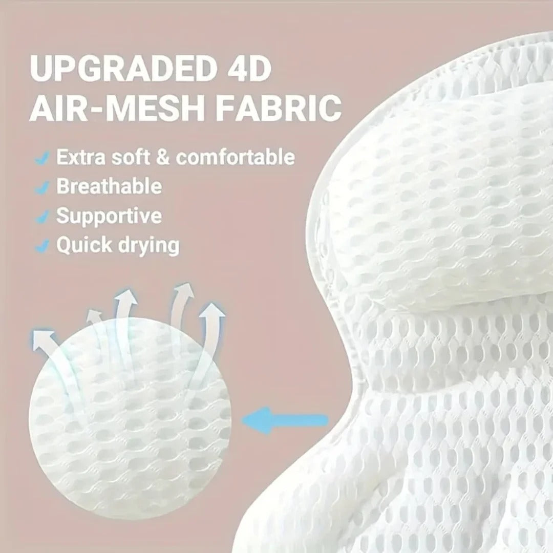 Ergonomic Bath Pillow — Neck & Shoulder Support for Long Soaks Ergonomic Bath Pillow — Neck & Shoulder Support for Long Soaks