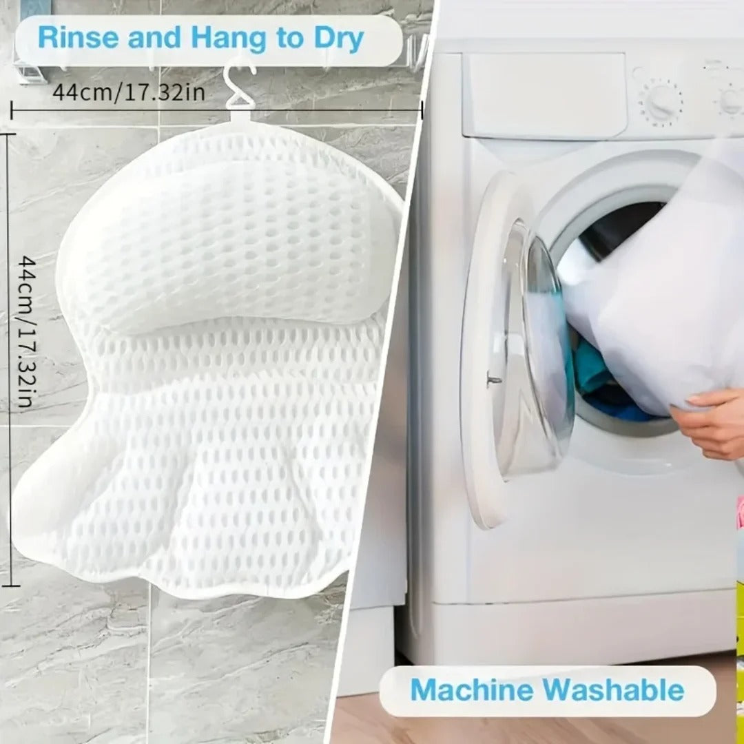 Ergonomic Bath Pillow — Neck & Shoulder Support for Long Soaks Ergonomic Bath Pillow — Neck & Shoulder Support for Long Soaks