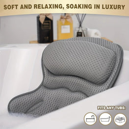 Ergonomic Bath Pillow — Neck & Shoulder Support for Long Soaks
