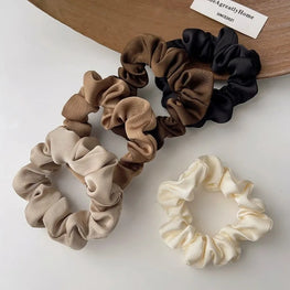 Satin Scrunchie Set for No-Crease Hair Styling