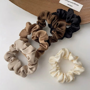 Satin Scrunchie Set for No-Crease Hair Styling
